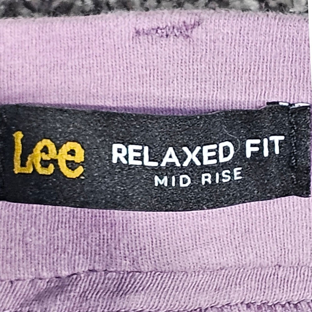 Lee Skimmer Pants Women 16 Plum Purple Relaxed Mid Rise Flex-To-Go Capri - Picture 2 of 11